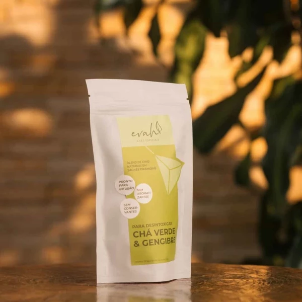 Chá Para Desintoxicar | Chá Verde & Gengibre em Sachê Premium