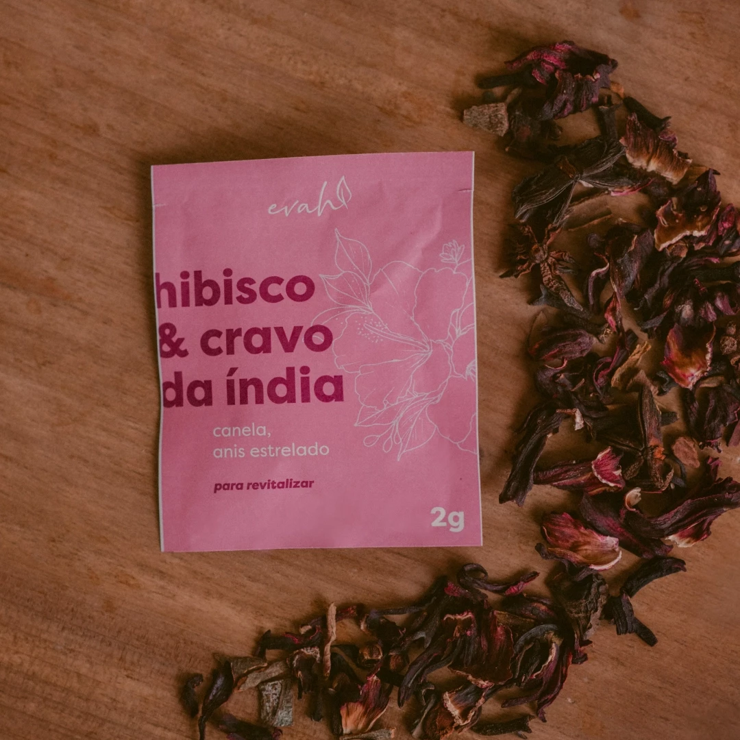 Seleção (6 sachês piramidais) Hibisco e Cravo-da-Índia 